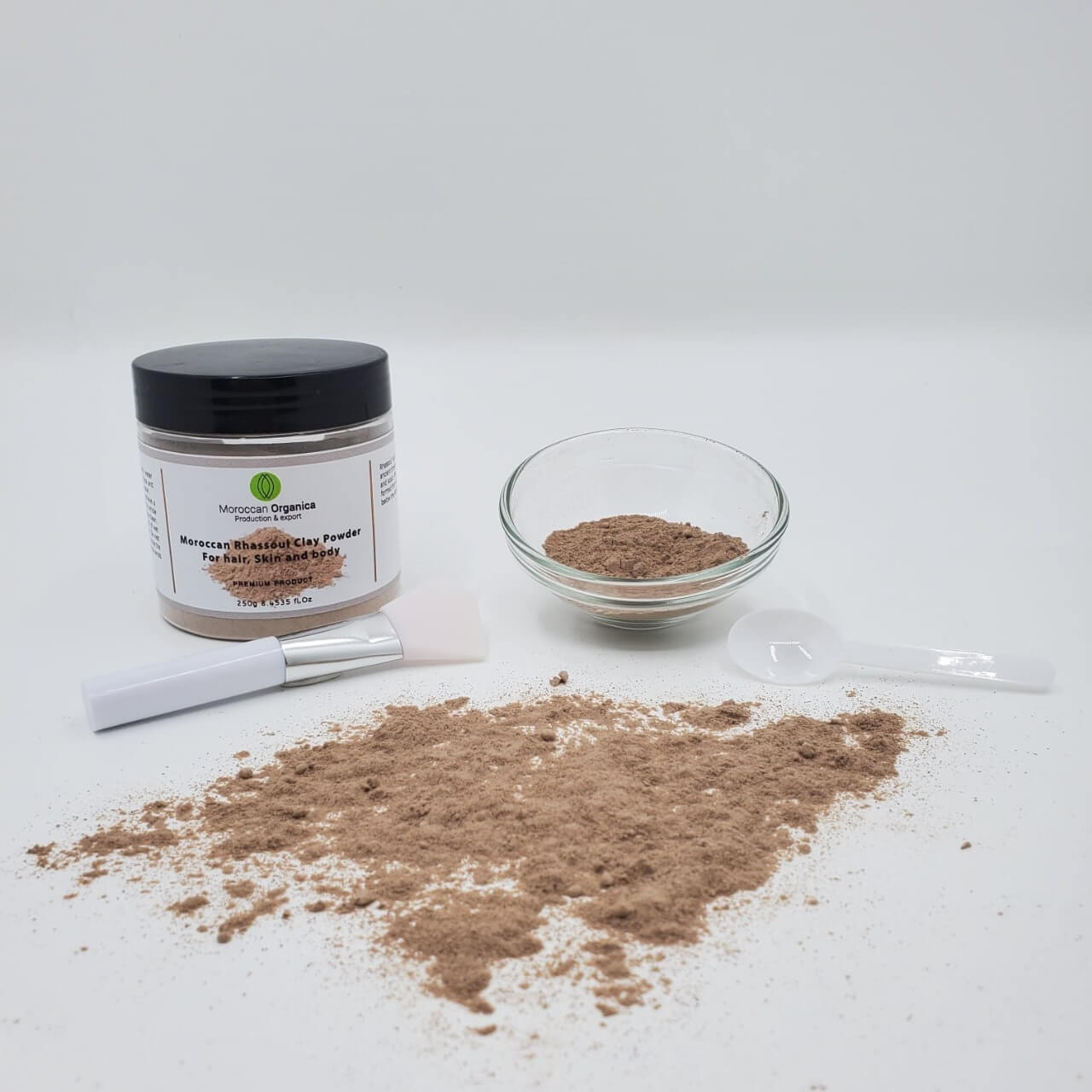 Mineral-rich Moroccan ghassoul clay from the Atlas Mountains