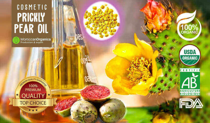 Premium Moroccan prickly pear seed oil anti-aging elixir